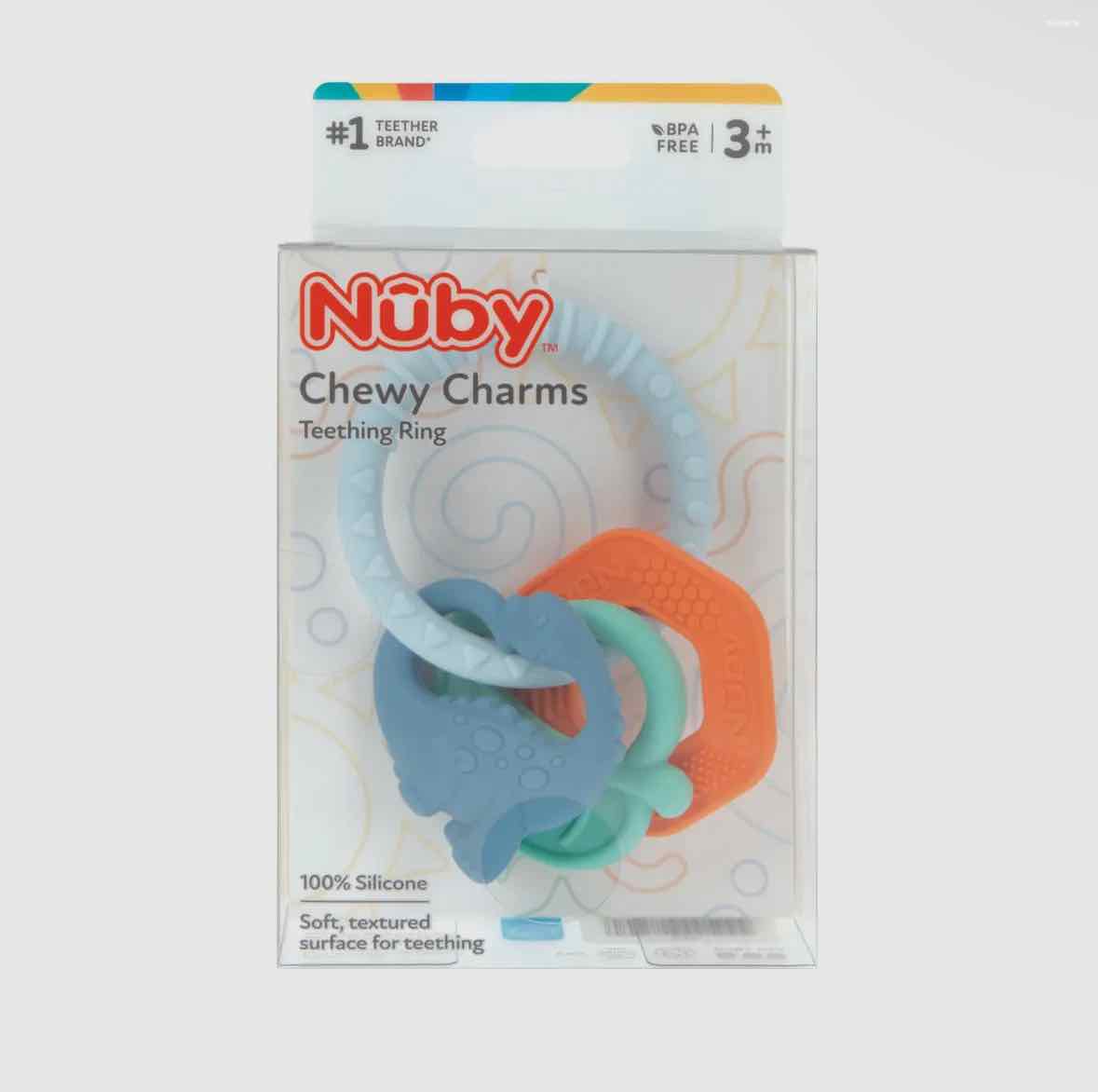 Nuby Blue/Orange Dinosaurs Teether - OodlesCB