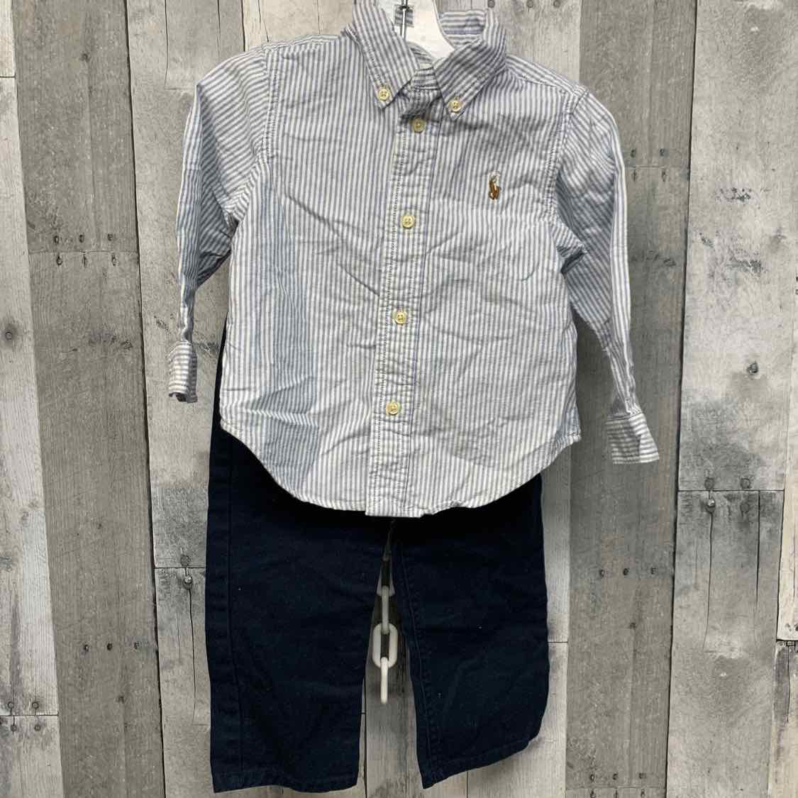Size 24 Months Blue/Navy Ralph Lauren Shirt/Pants
