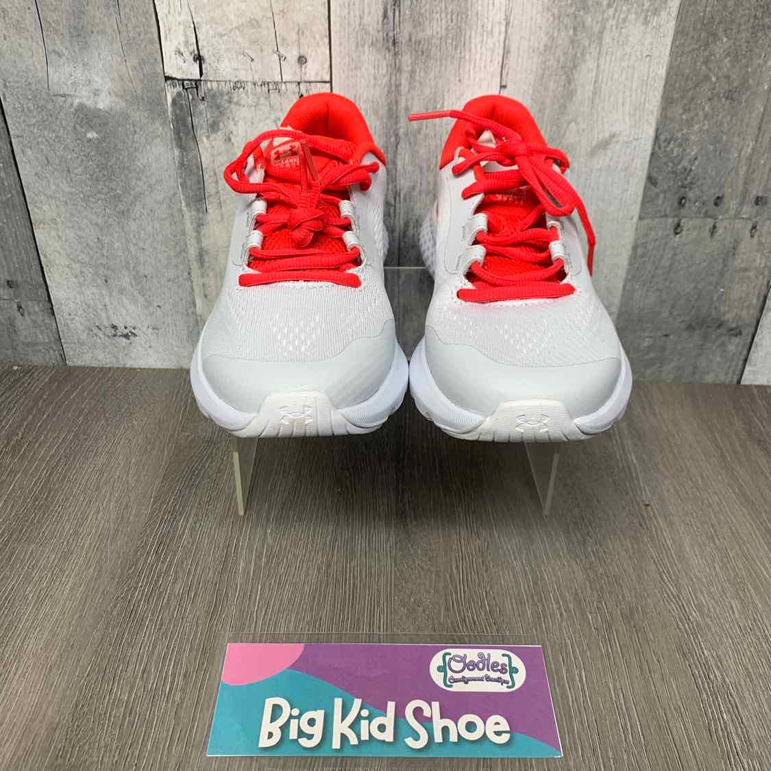 Size 4.5 White/Red Sport Brand Sneakers