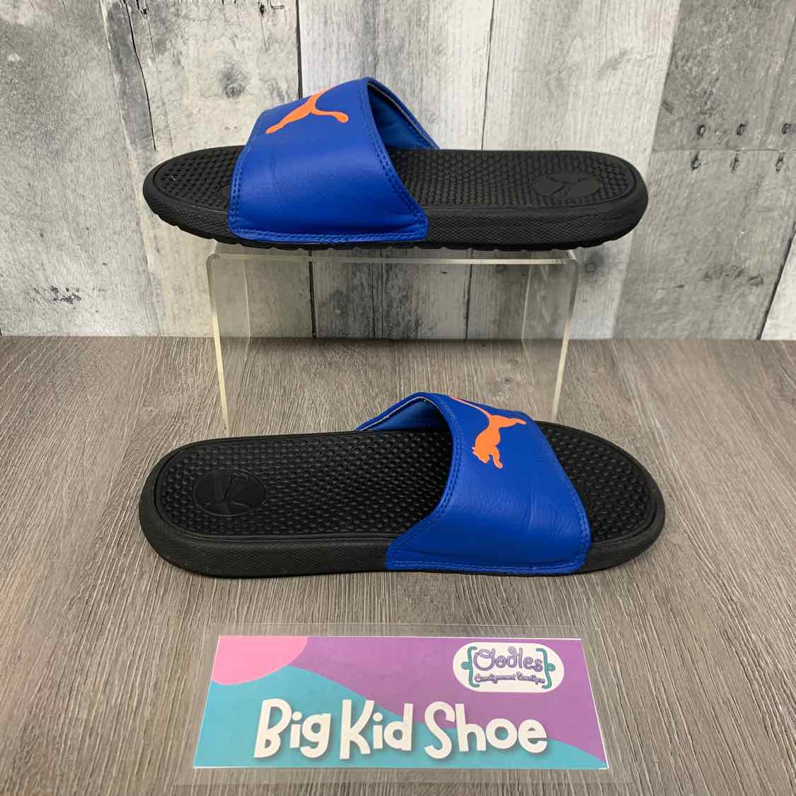 Size 4 Blue/Black Puma Sandals