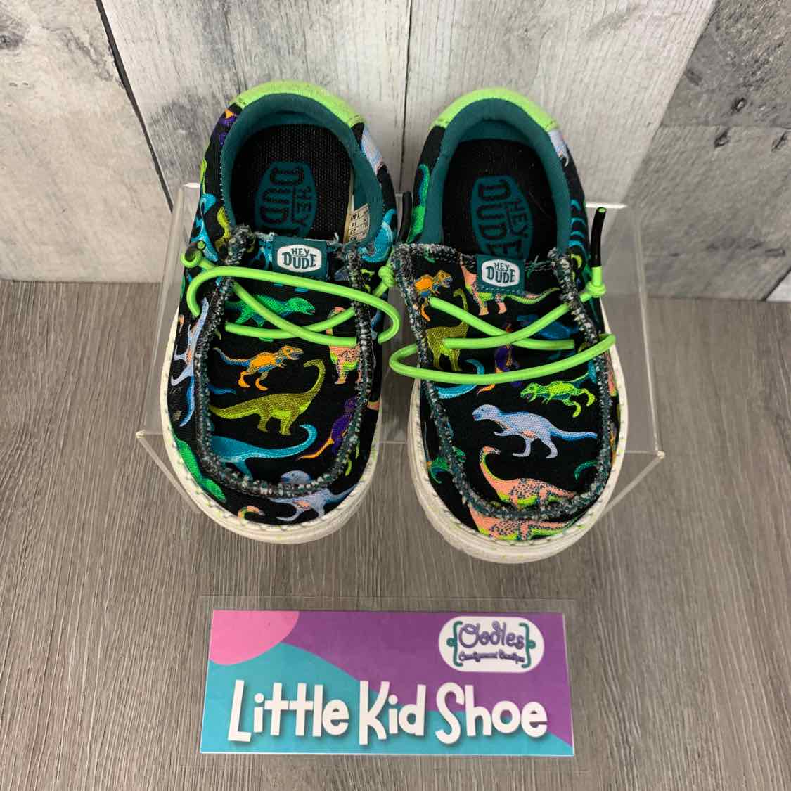 Size 6 Black Print Hey Dude Loafers