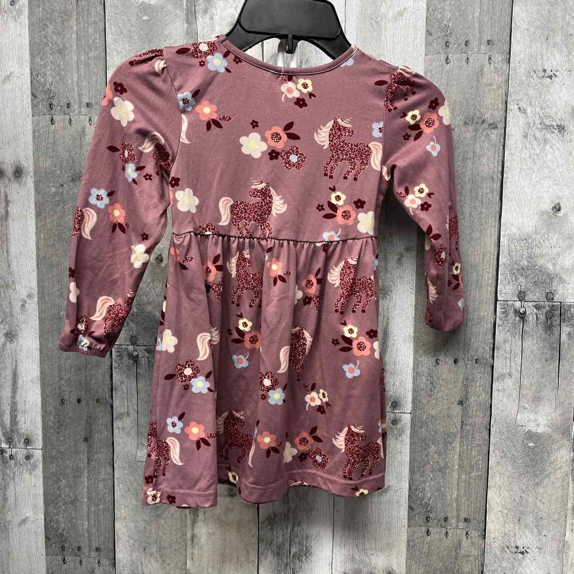 Size 4T Purple Graphic Picapino LS Dress