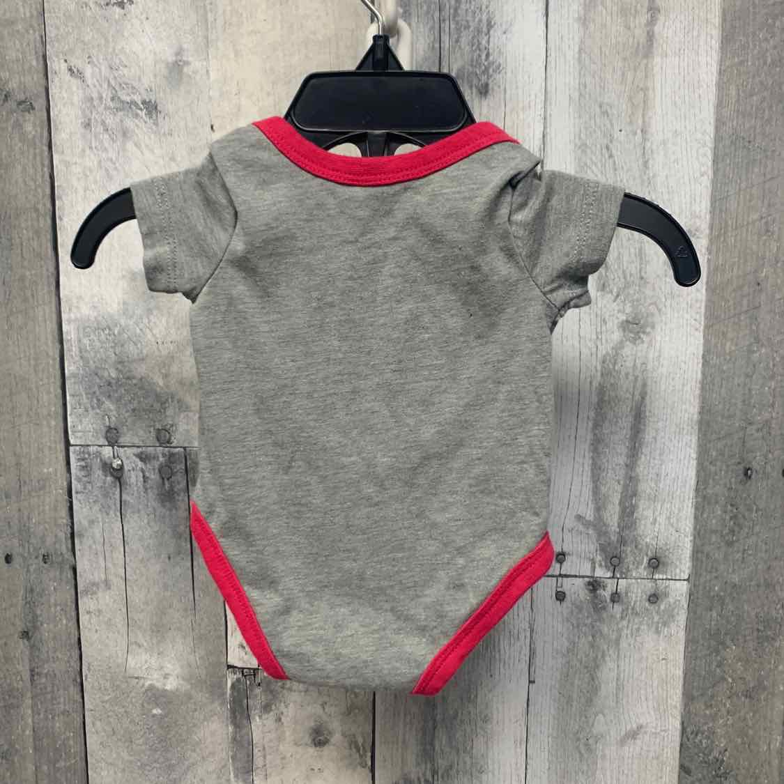 Size Newborn Gray/Pink Sport Brand Romper - OodlesCB