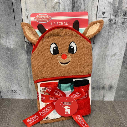 Generic Brown/Red Christmas Bath Set