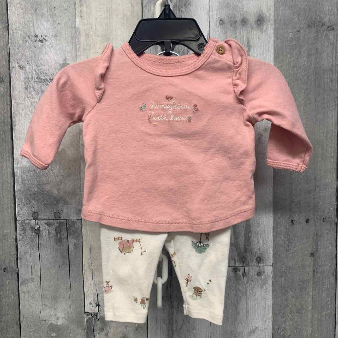 Size Newborn Pink Print Carter's Shirt/Pants - OodlesCB