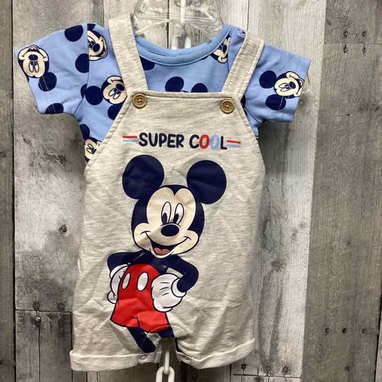 Size 0-3 Months Blue/Gray Disney Shirt/Pants