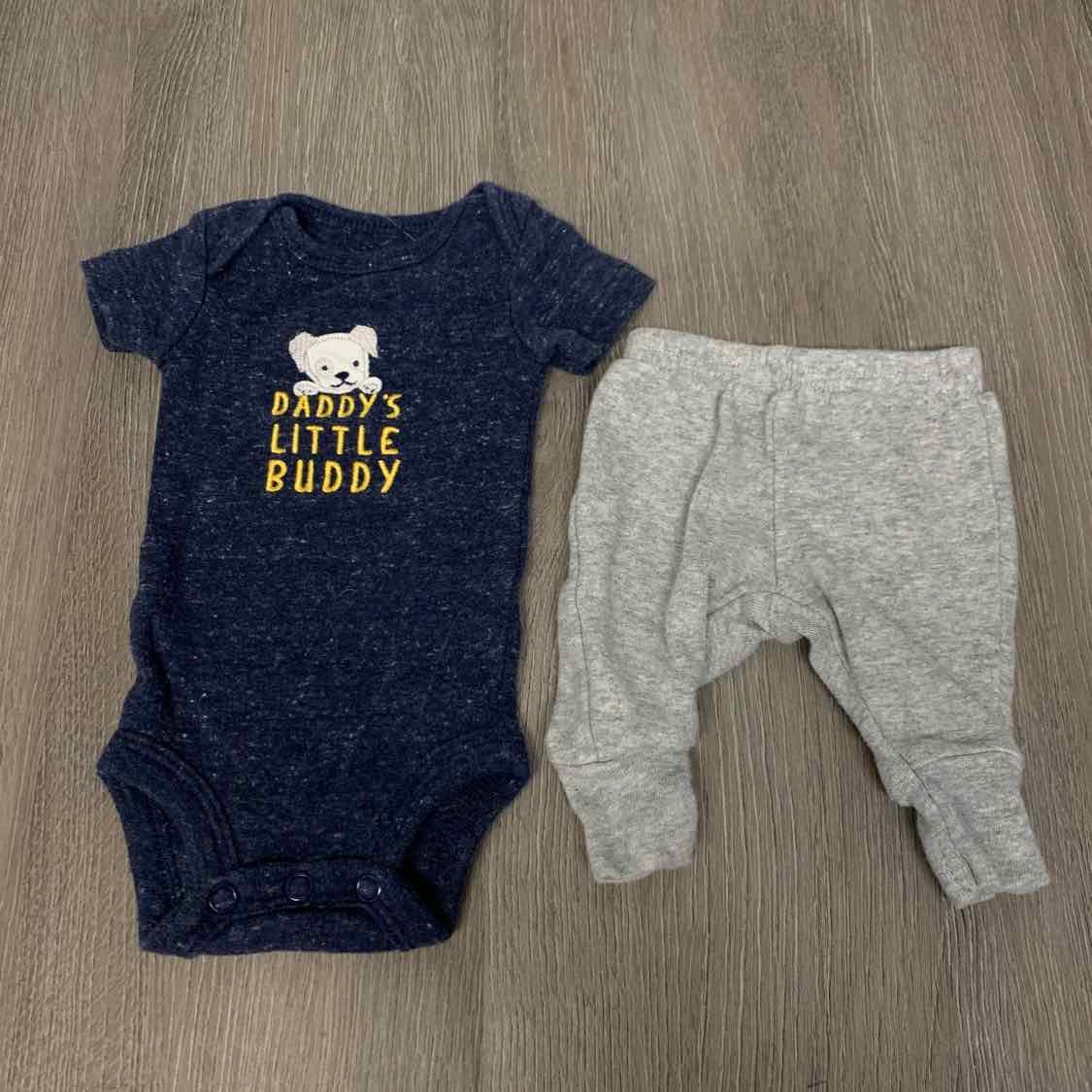 Size Preemie Navy/Gray Child of Mine Shirt/Pants