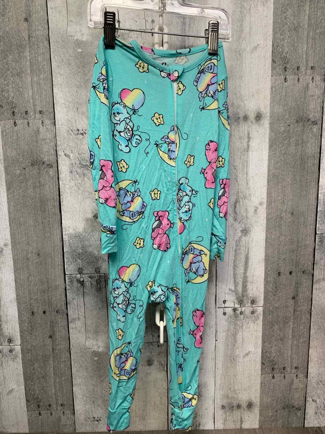 Size 2T Teal Print B Brand Footy PJs