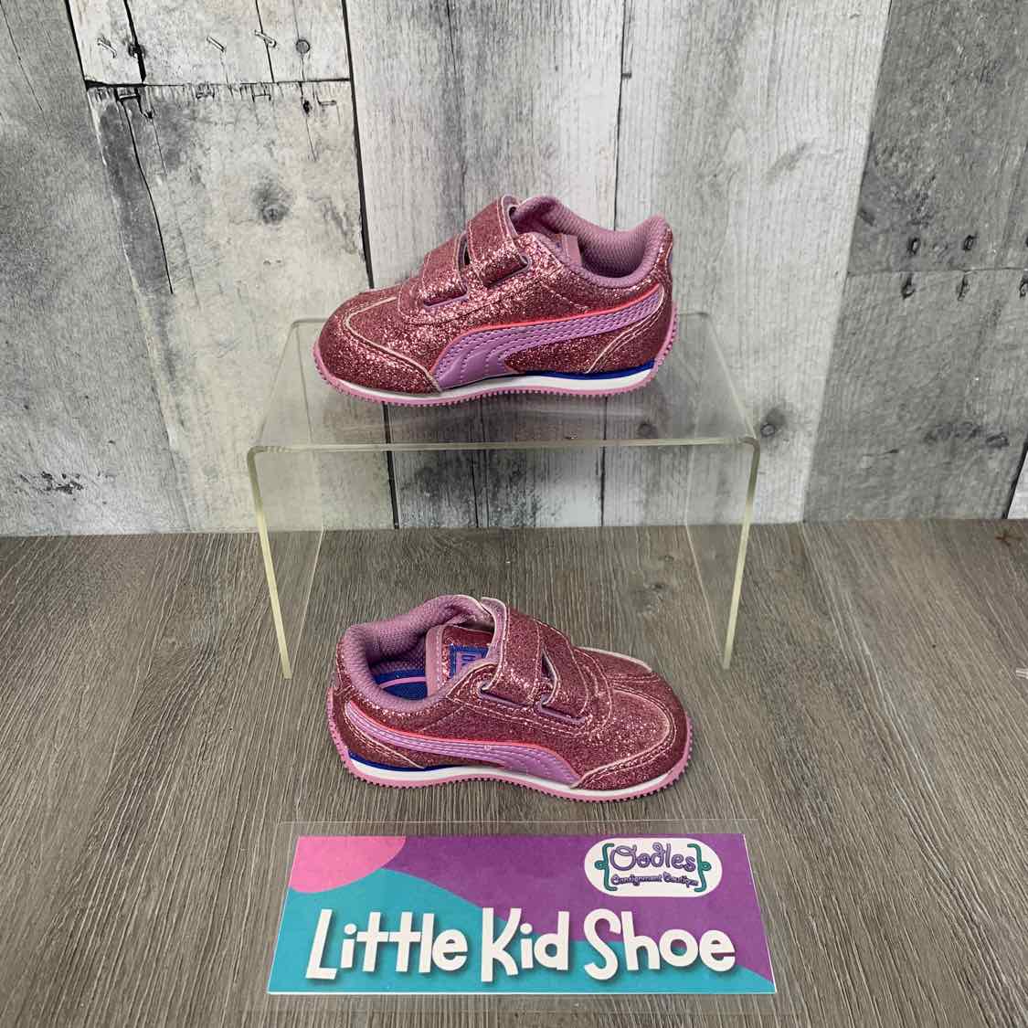 Size 4 Pink/Purple Puma Sneakers