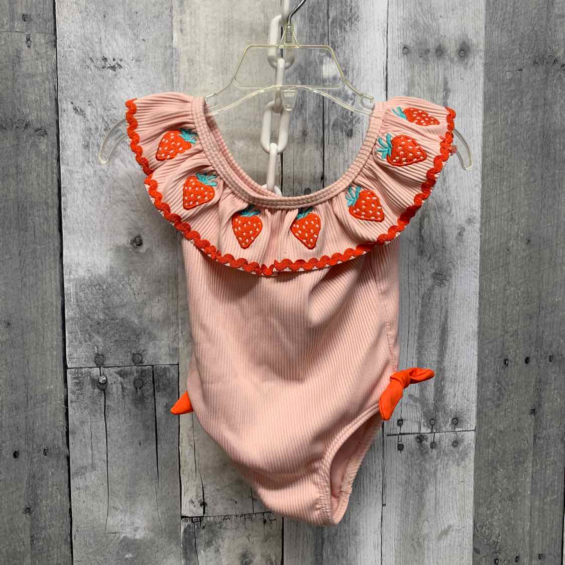Size 24 Months Pink/Red Flapdoodles Swim Suit - 1pc