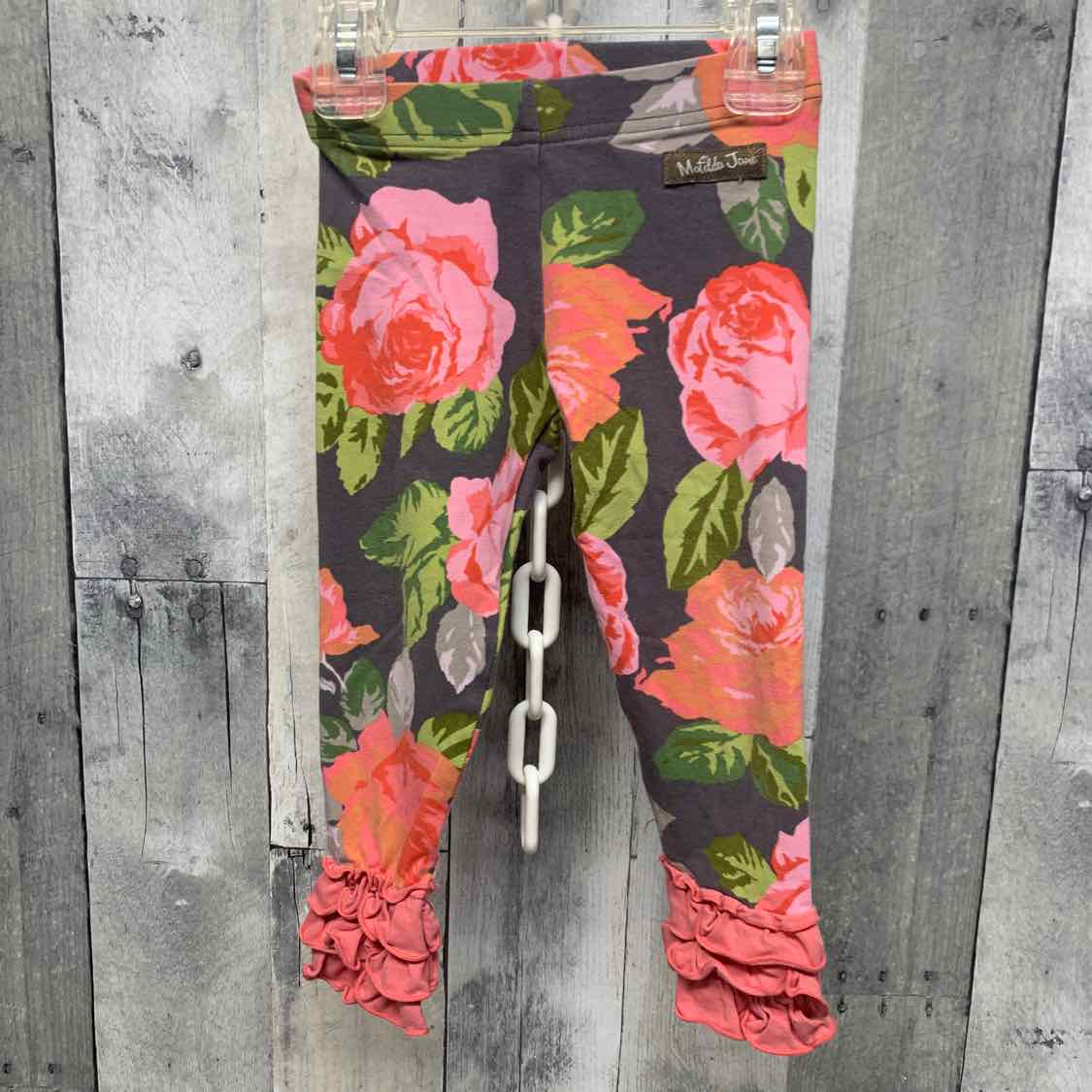 Size 2T Gray/Pink Matilda Jane Leggings