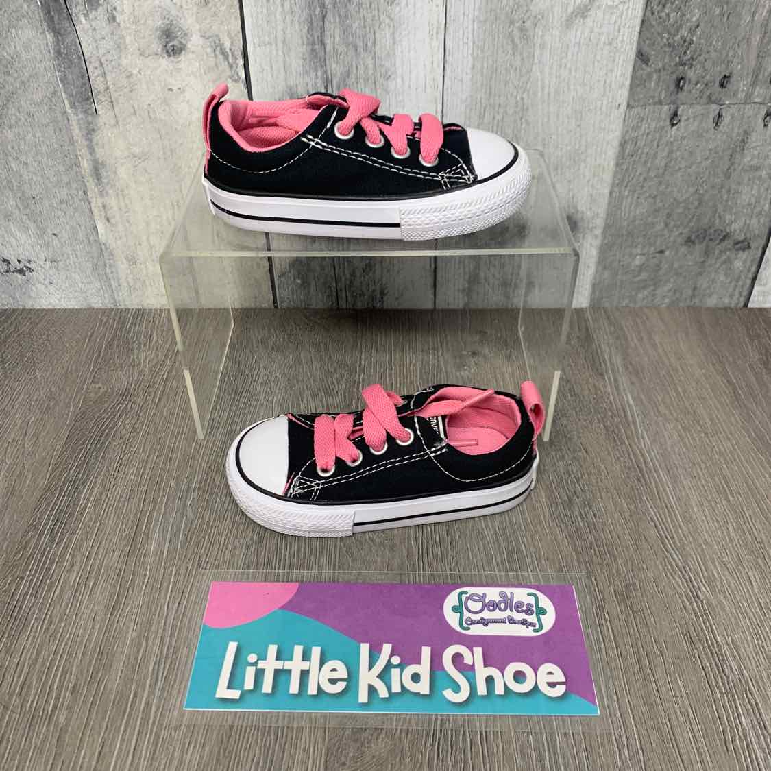 Size 5 Black/Pink Converse Sneakers
