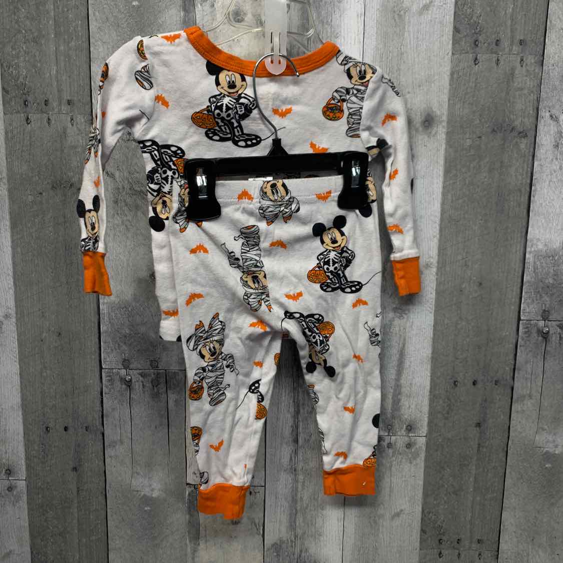 Size 2T White/Orange Disney 2pc PJs