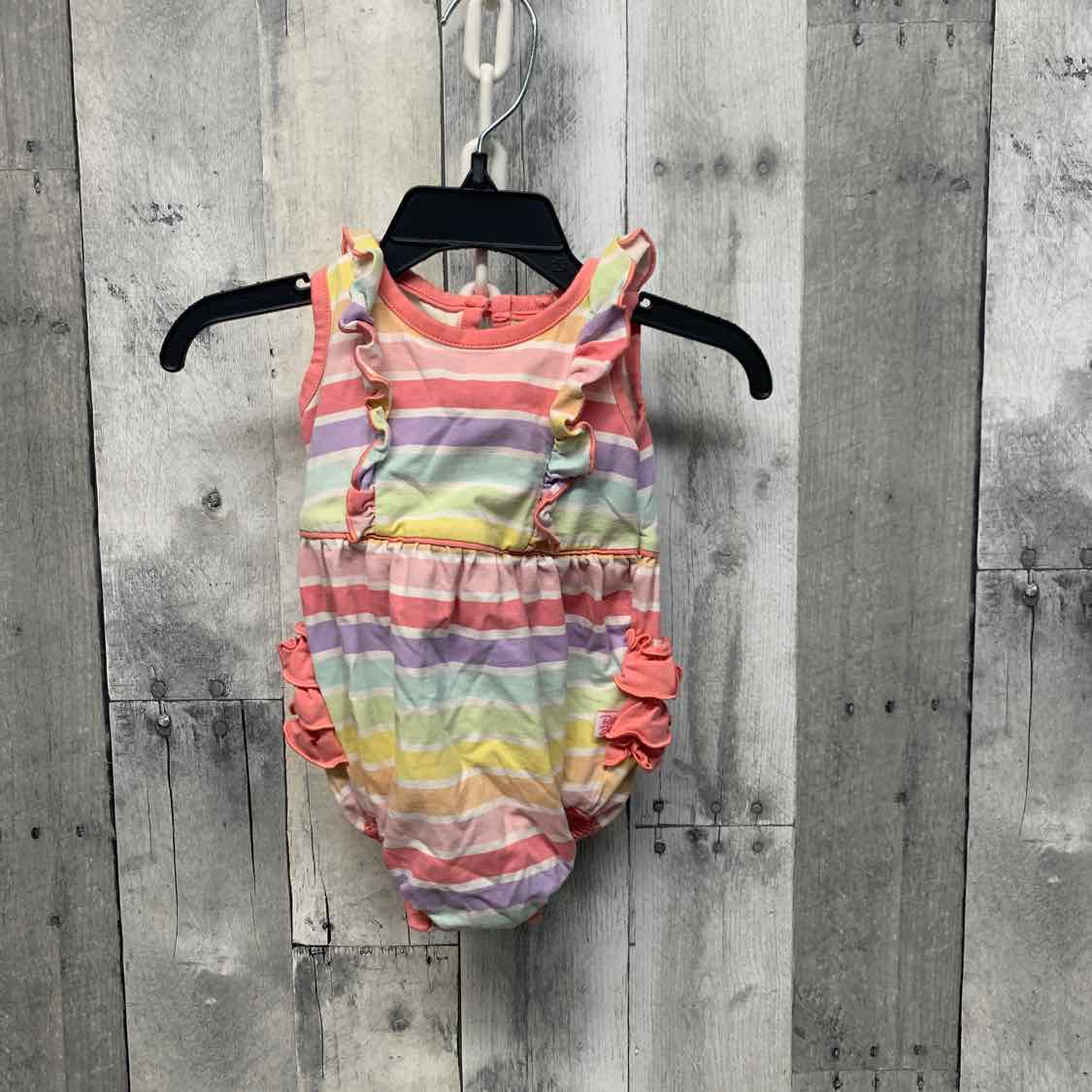 Size 0-3 Months Rainbow Ruffle Butts Romper