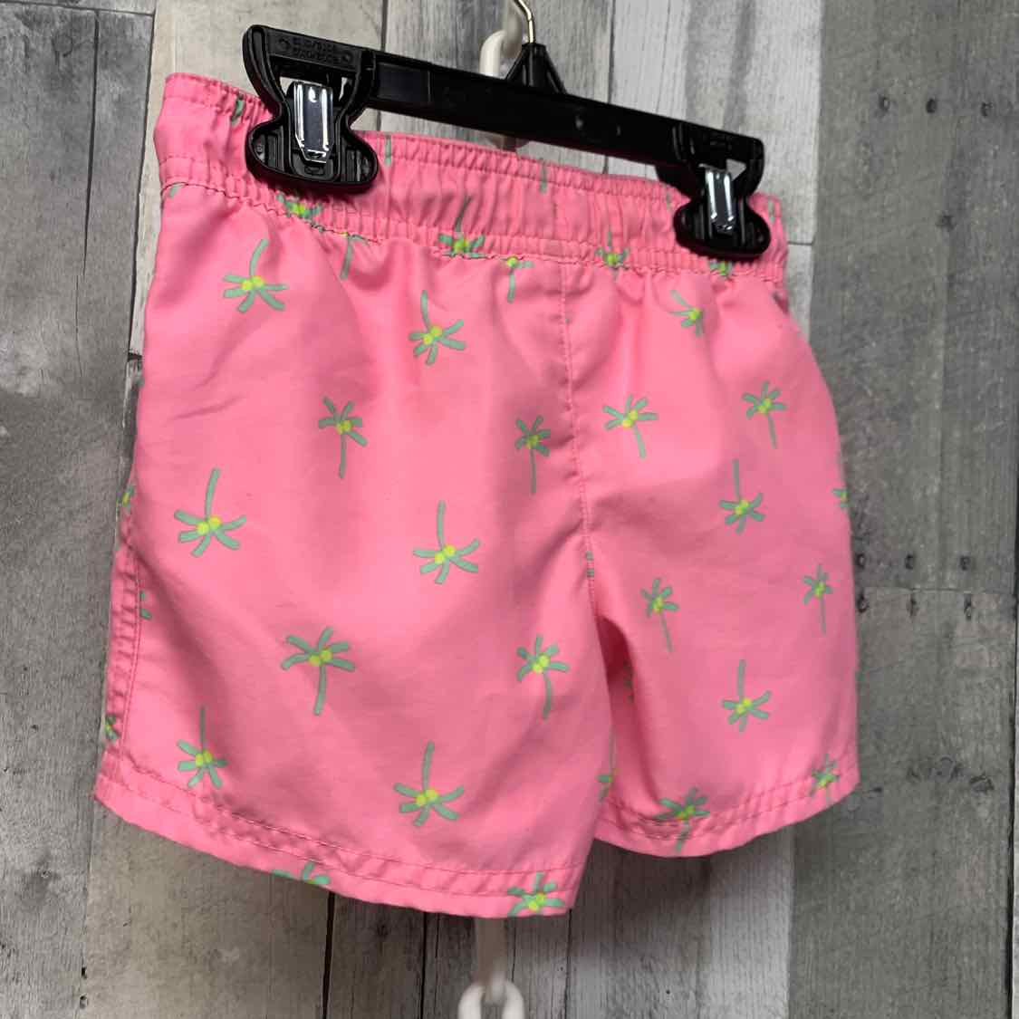 Size 2T Pink Print Cat & Jack Swim Trunks