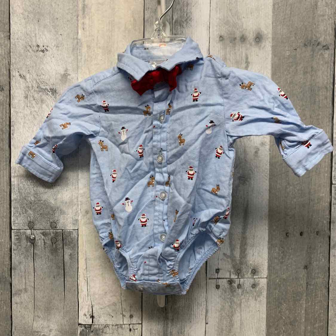 Size 3 Months Blue Graphic Little Me Bodysuit