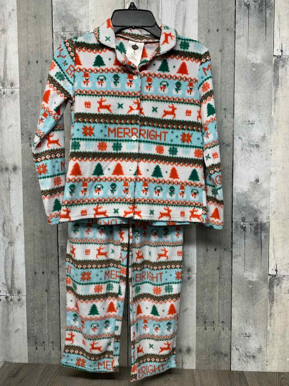 Size Medium Blue/Red Holiday Brands 2pc PJs