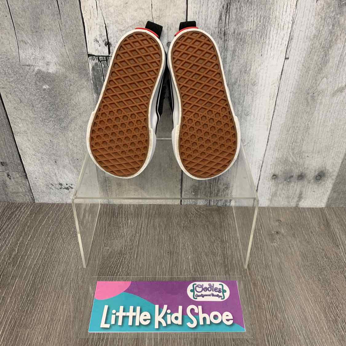 Size 4.5 Black Checker Vans Sneakers - OodlesCB