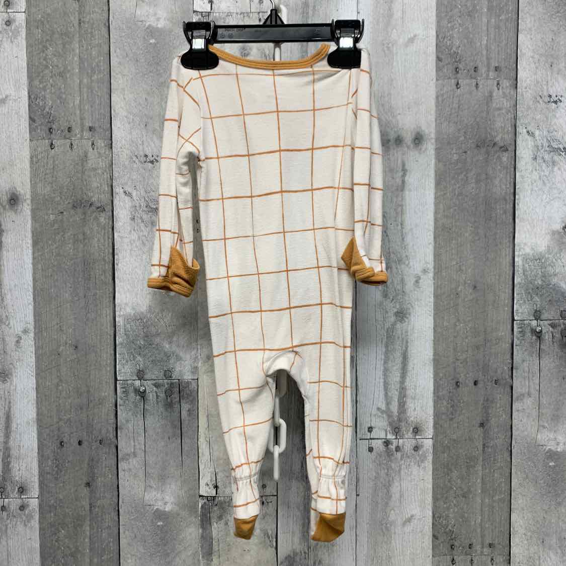 Size 0-3 Months White/Brown Cloud Island Footy PJs