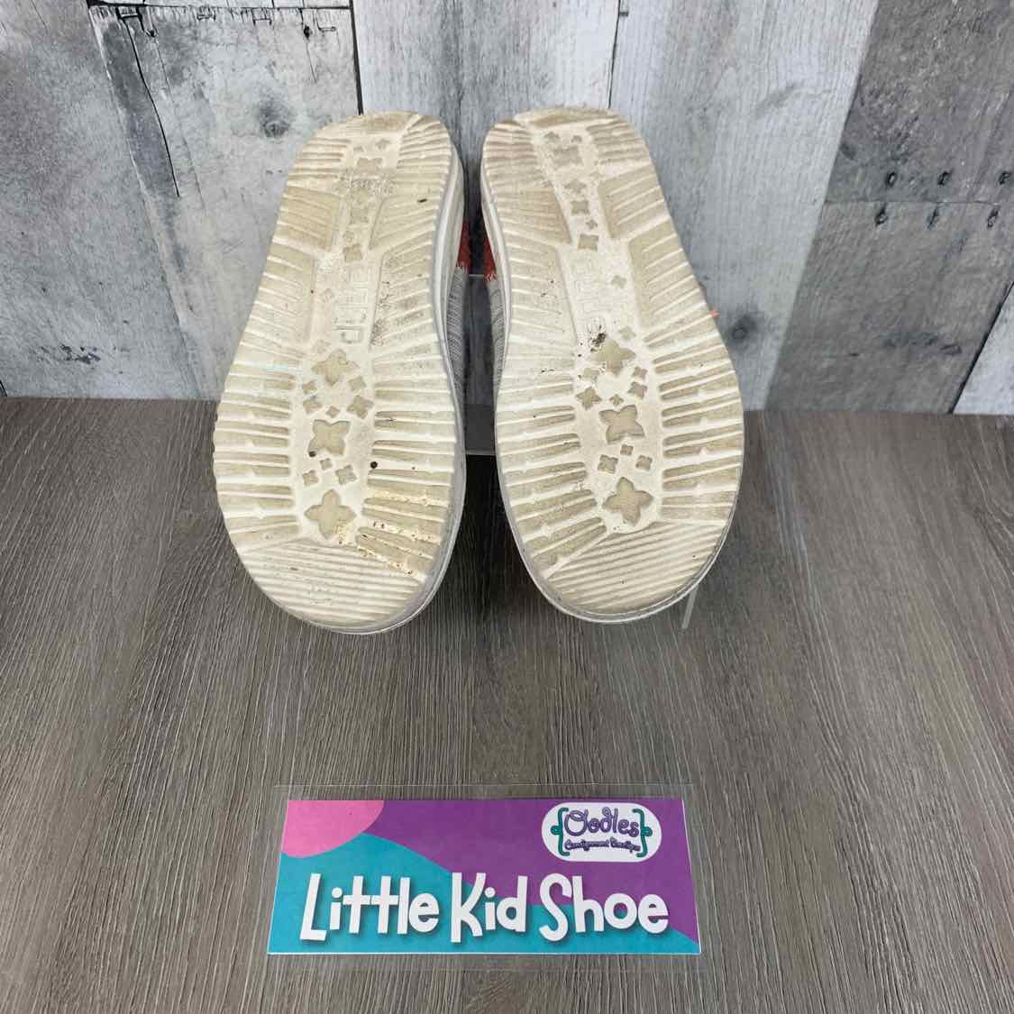 Size 12 Gray/Burgundy Hey Dude Loafers