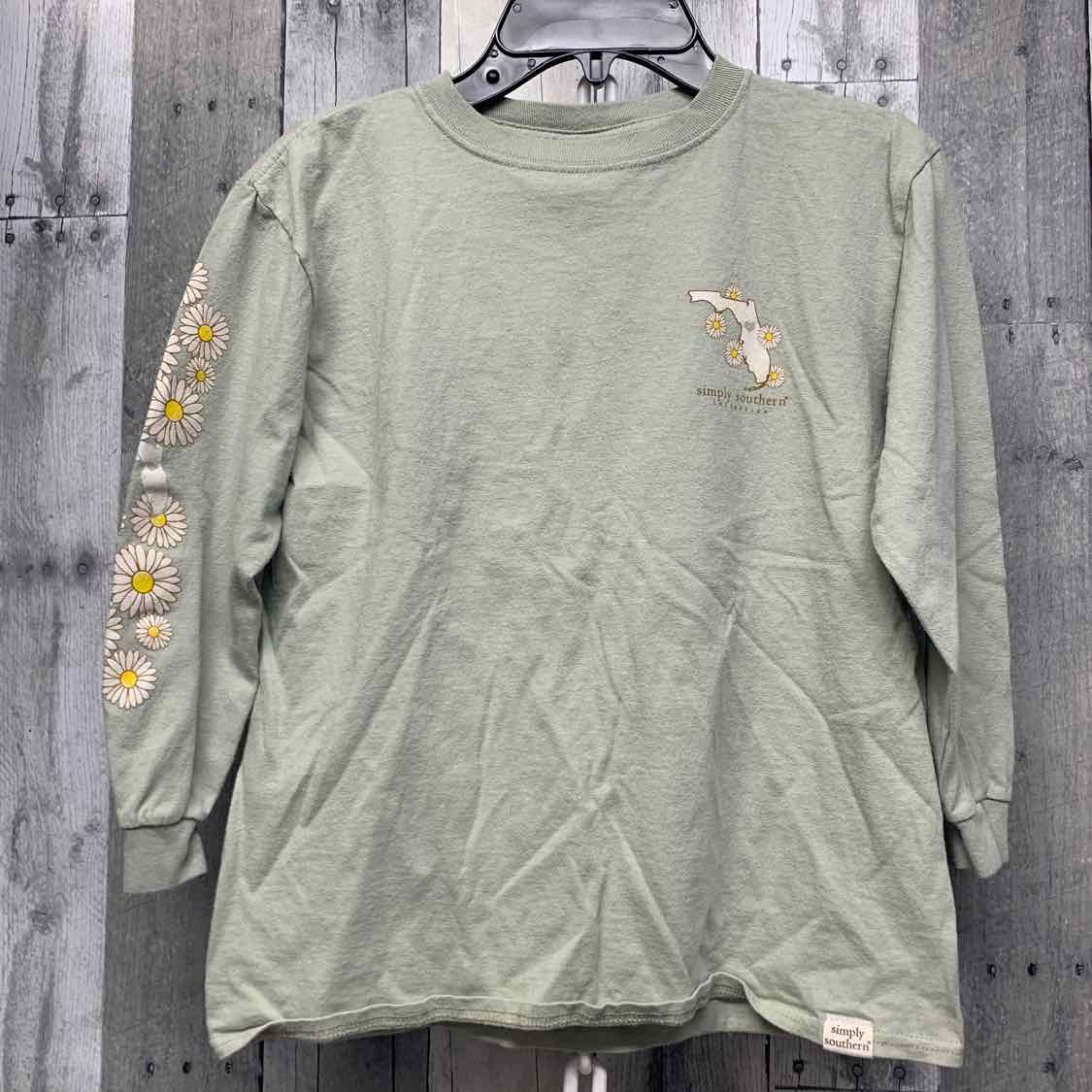 Size Small Green/White Simply Southern Long Sleeve Shirt