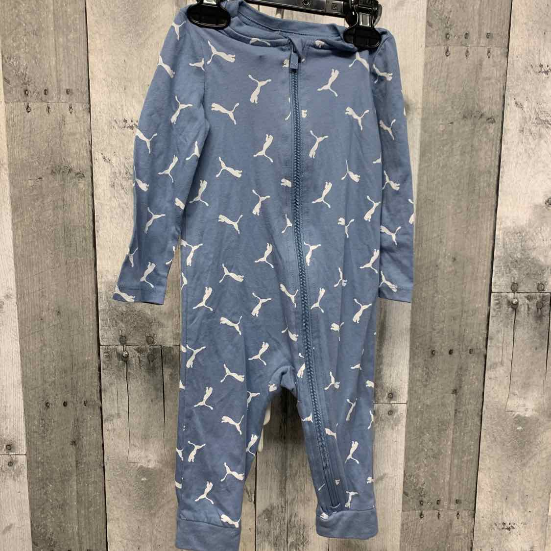 Size 12 Months Blue Print Puma Romper
