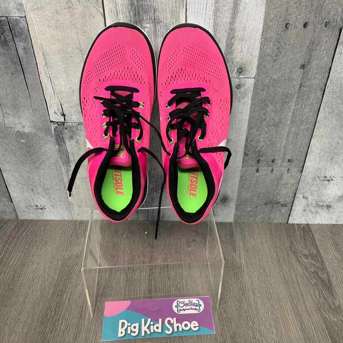 Size 7.5 Pink/Black Sport Brand Sneakers