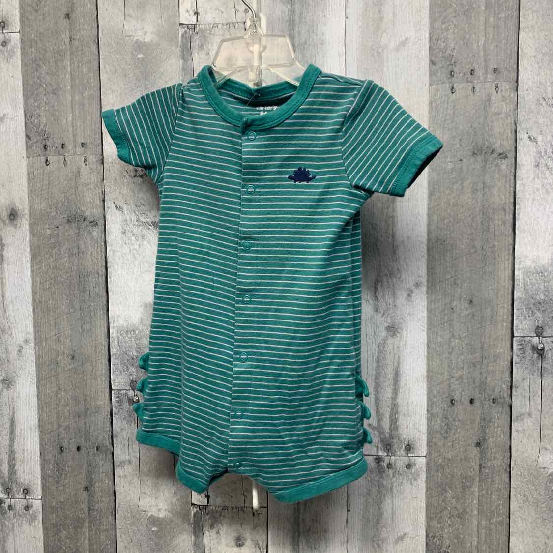 Size 24 Months Green Striped Carter's Romper