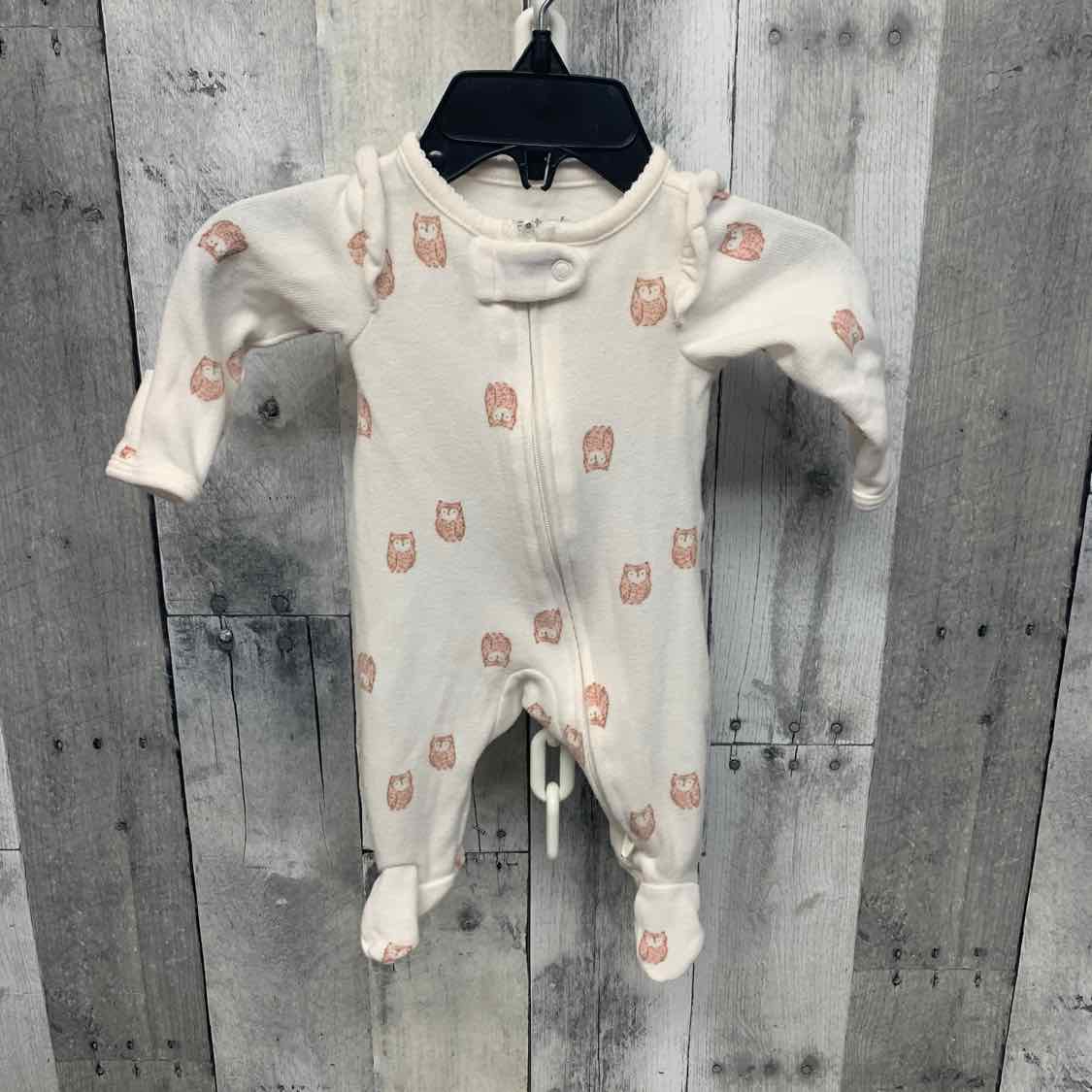 Size Preemie Tan Animal Print Carter's Footy PJs