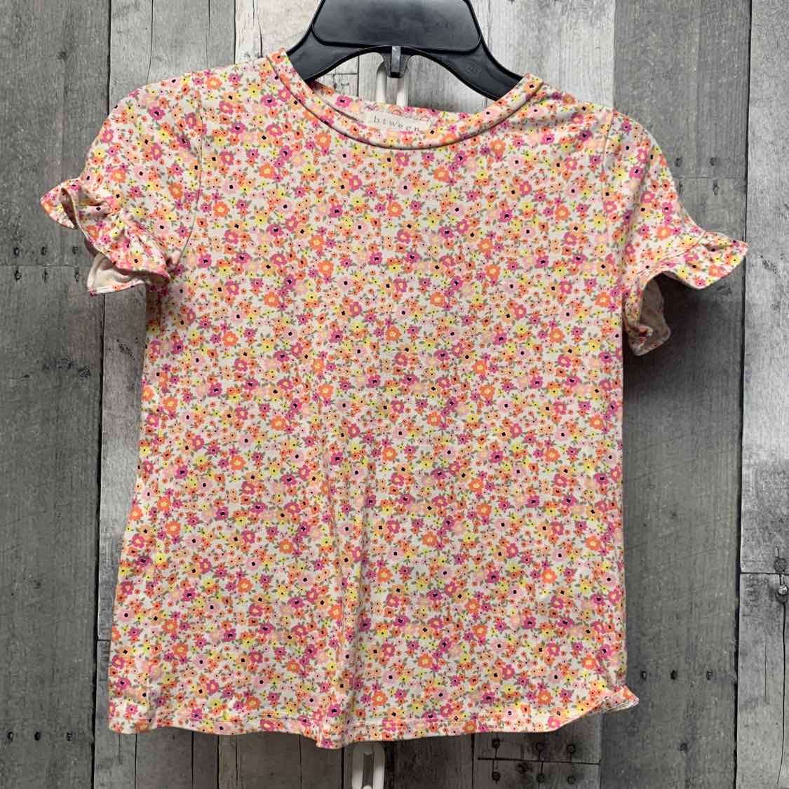 Size 7 Pink Floral Print Btween T Shirt