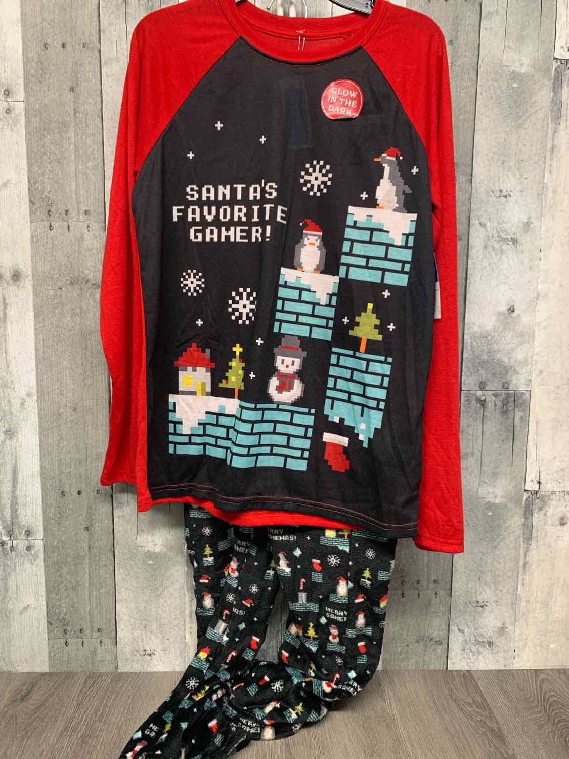 Size 14/16 Black/Red Holiday Brands 2pc PJs