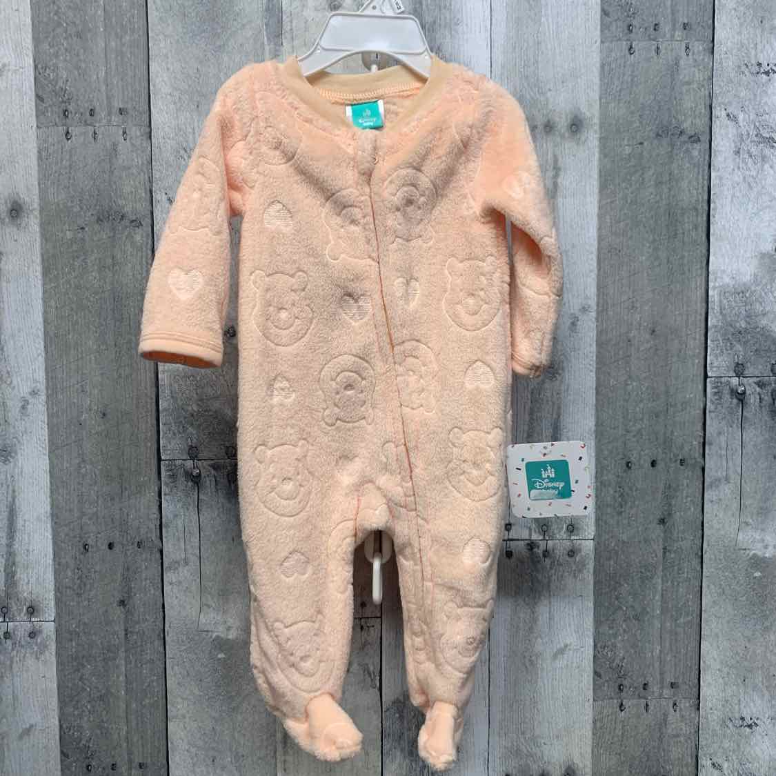 Size 3-6 Months Peach Disney Footy PJs
