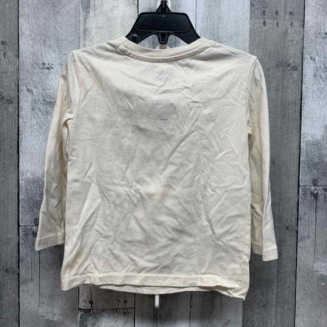 Size 2T Ivory Graphic Jumping Beans Long Sleeve Shirt