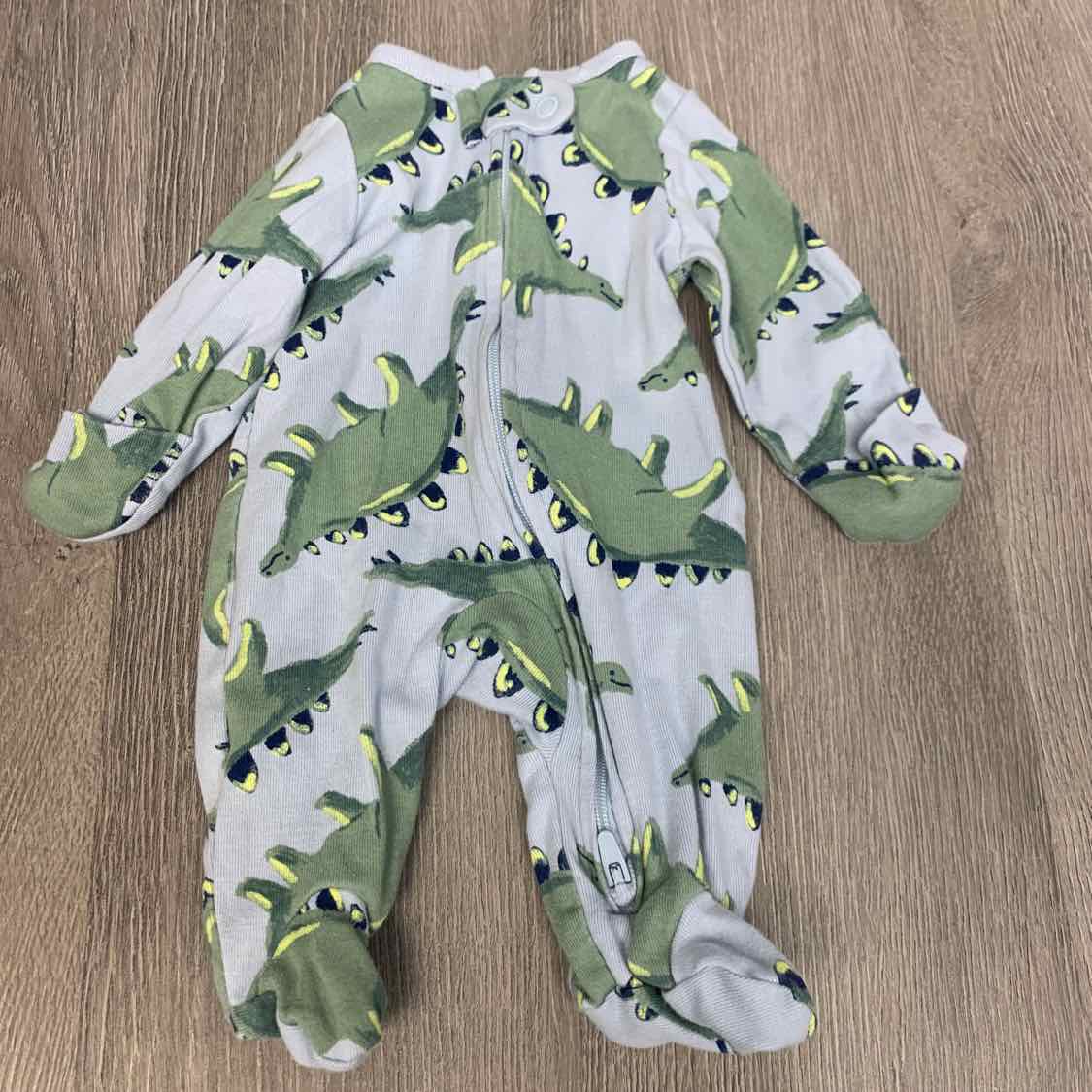 Size Preemie Blue/Green Child of Mine Footy PJs
