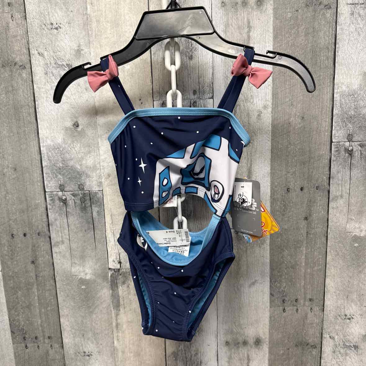 Size 4 Navy/Blue Disney Store Swim Suit - 1pc