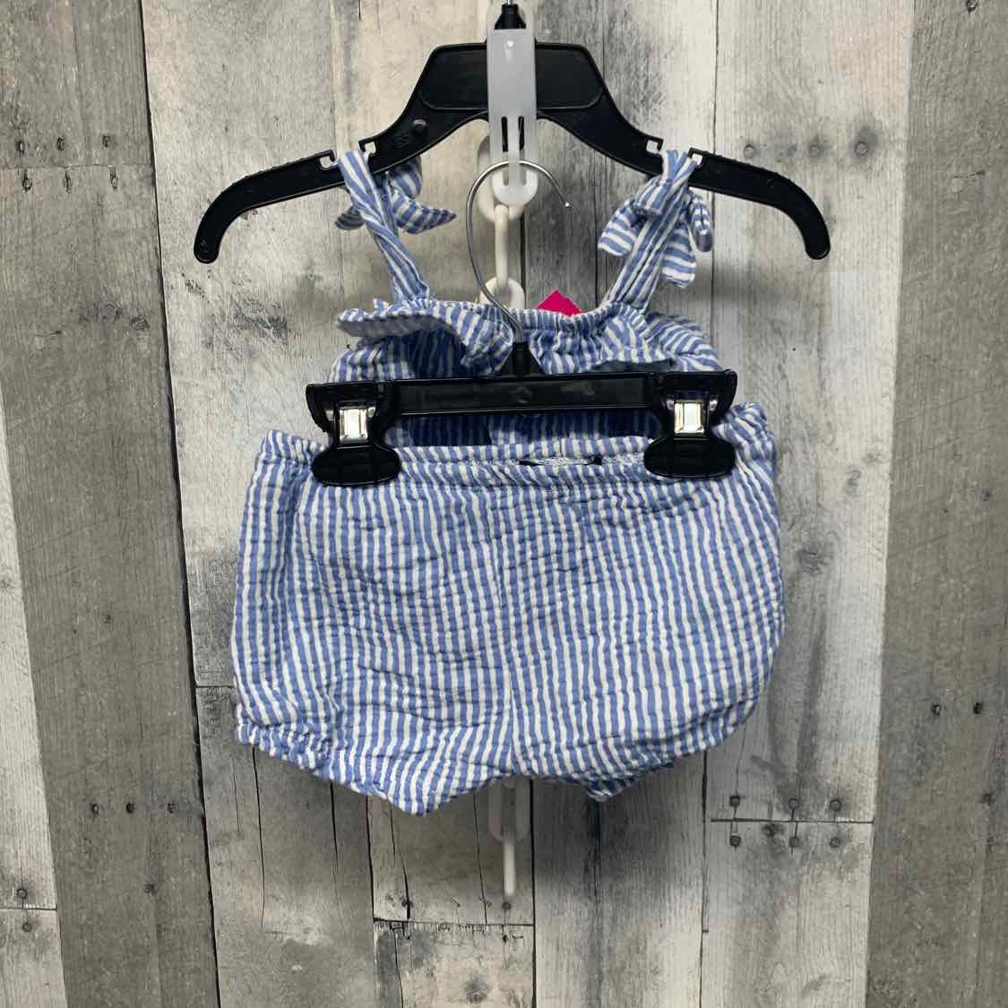 Size 12 Months Blue/White 7 for all Mankind Shirt/Shorts