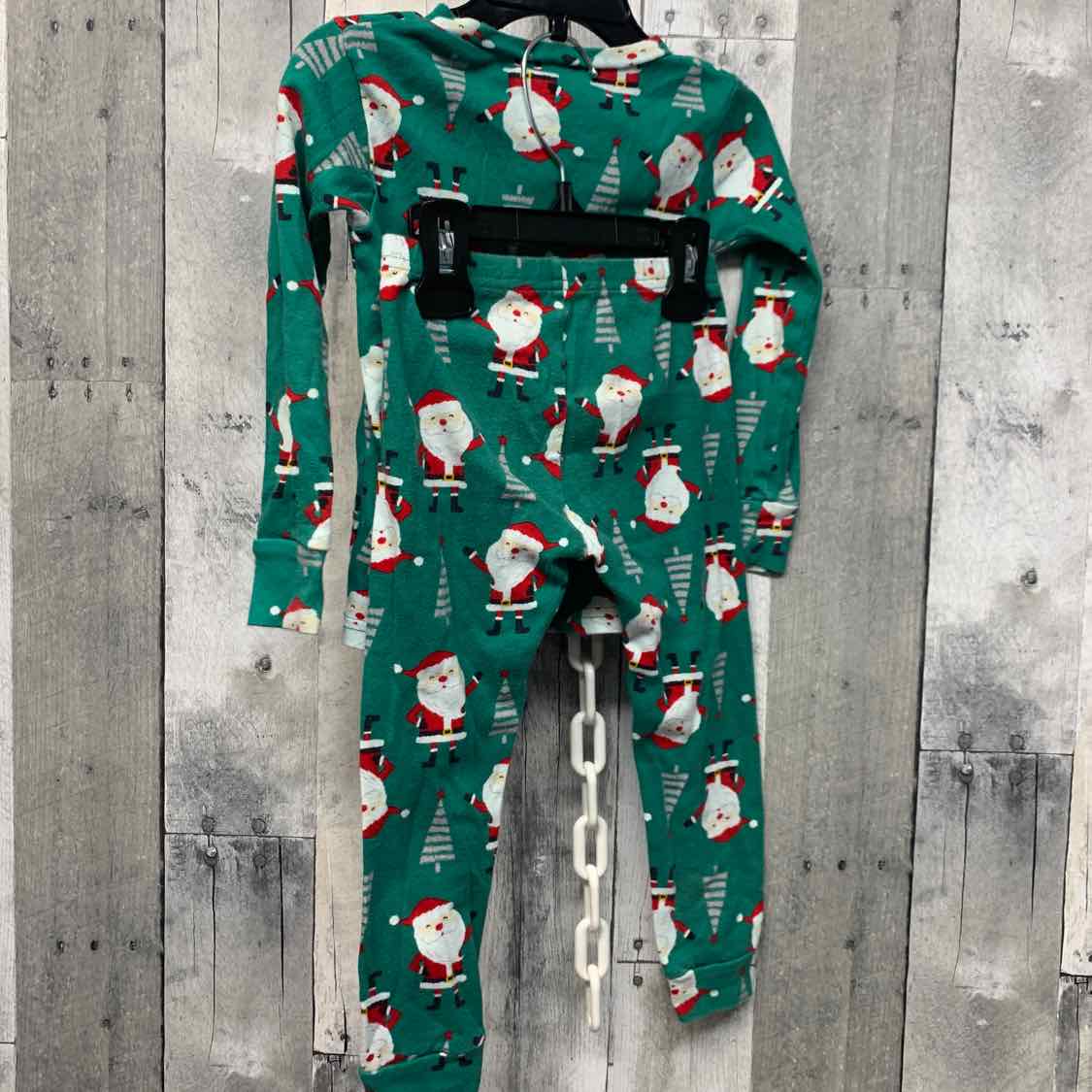 Size 3T Green Print Just One You 2pc PJs