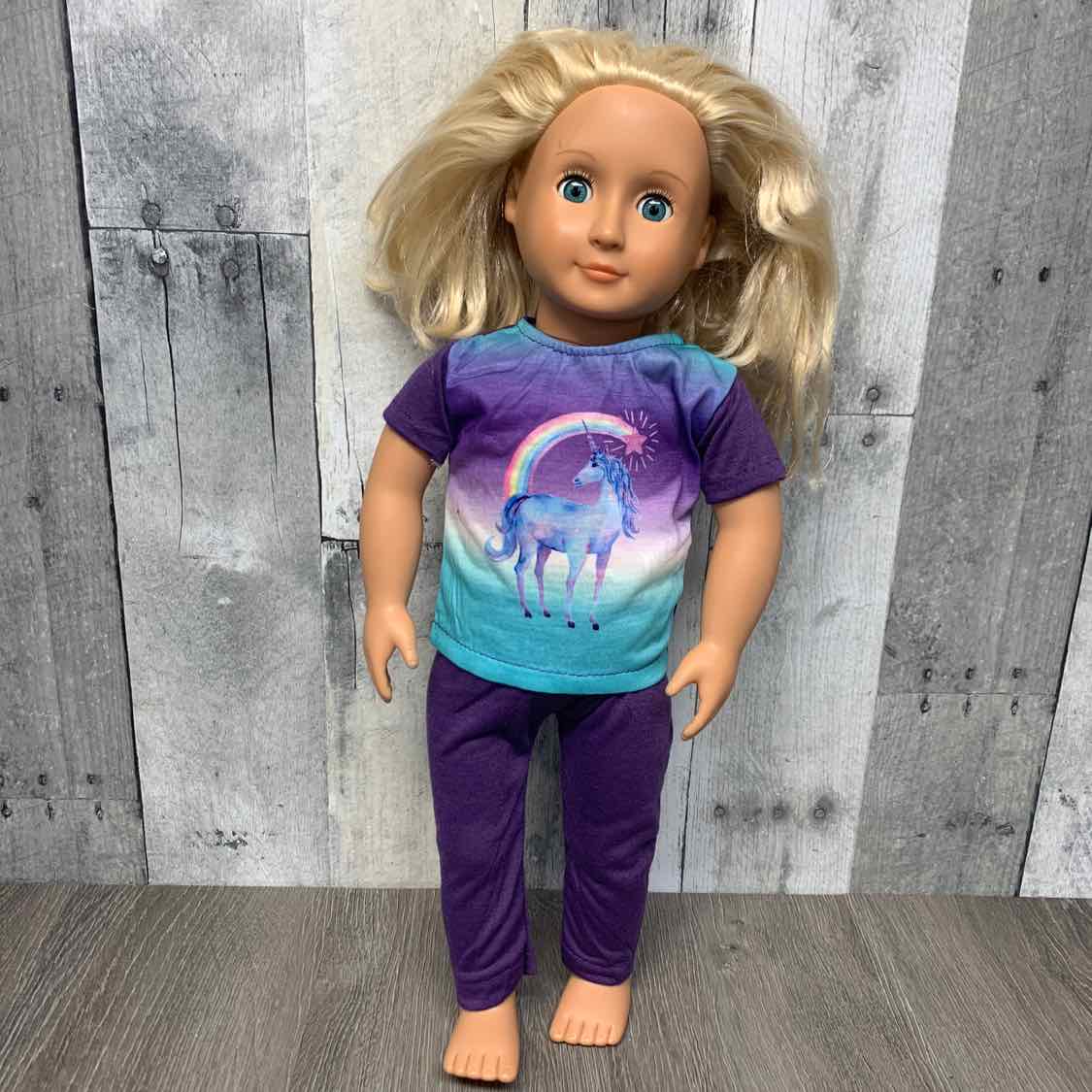 2pc 18" Unicorn Pajama - OodlesCB