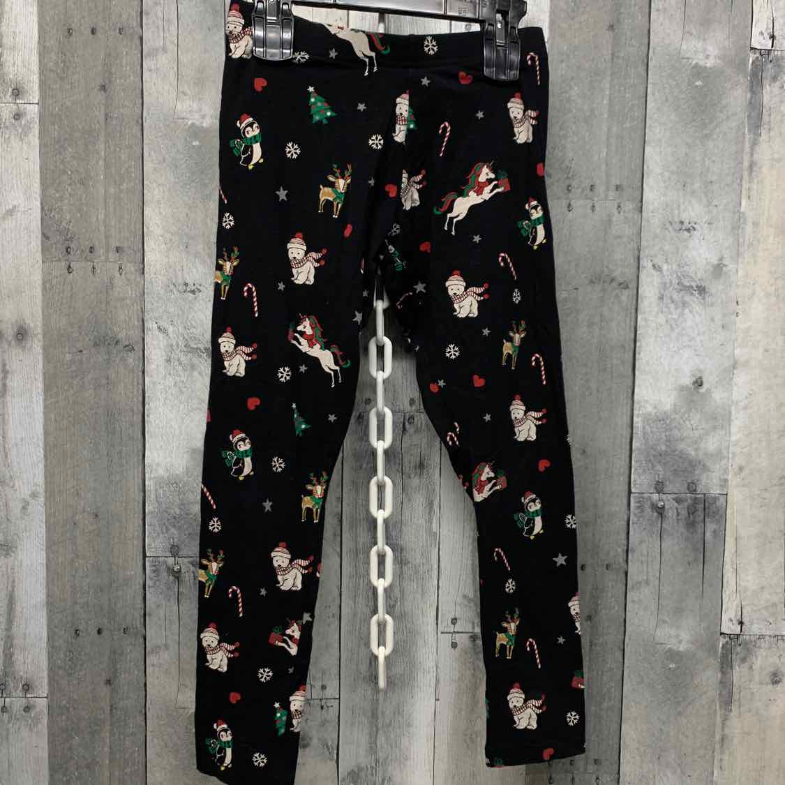 Size 10/12 Black/Red Holiday Brands Leggings