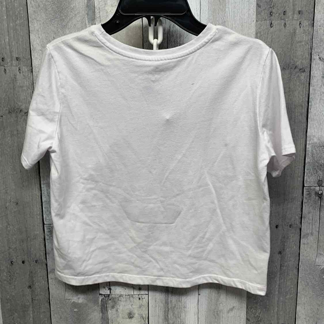 Size 10/12 White Graphic Holiday Brands Short Sleeve Shirt