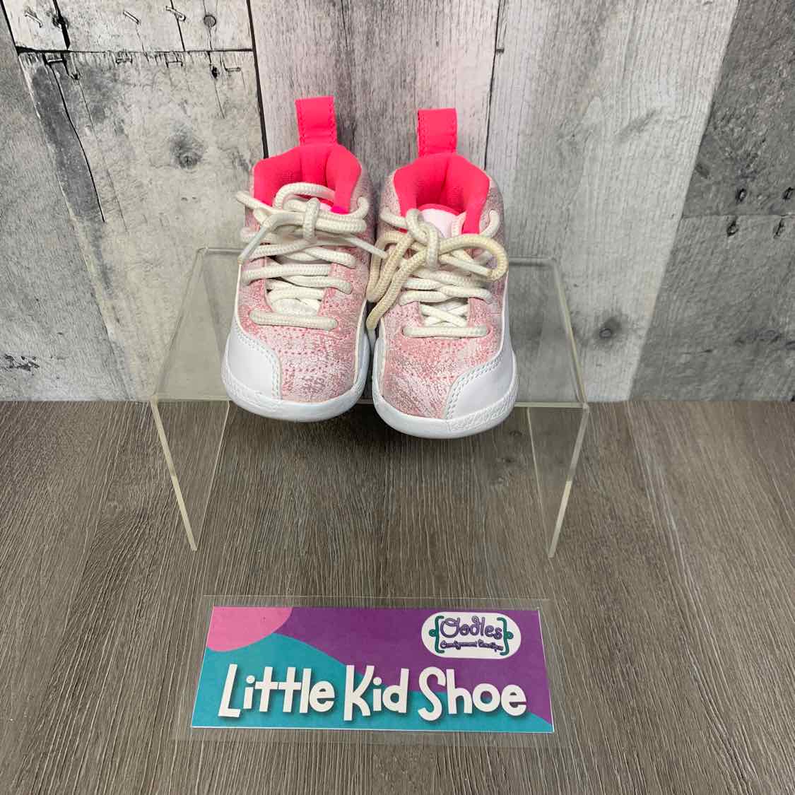 Size 2 White/Pink Sport Brand Sneakers