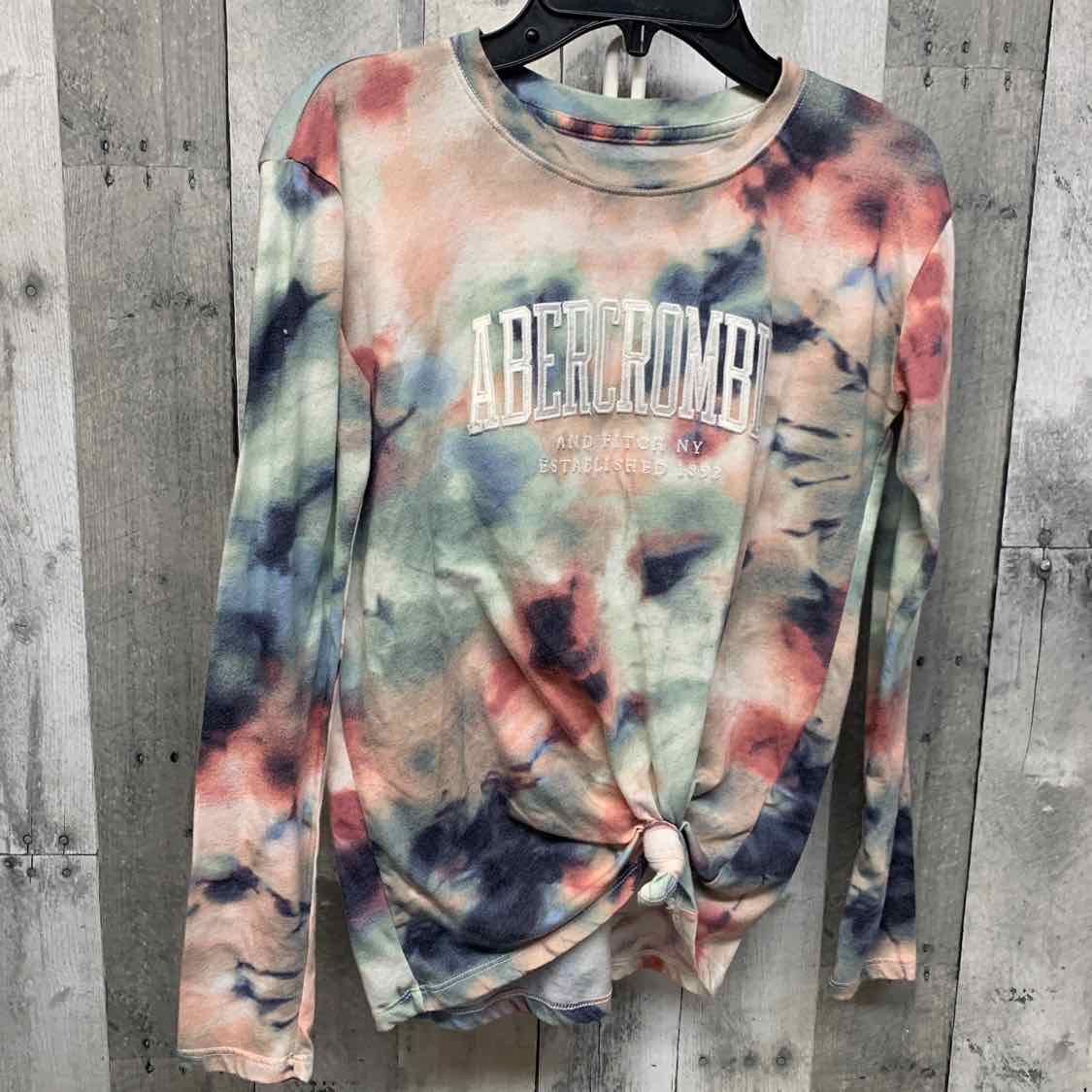 Size 11/12 Green/Blue Abercrombie Long Sleeve Shirt