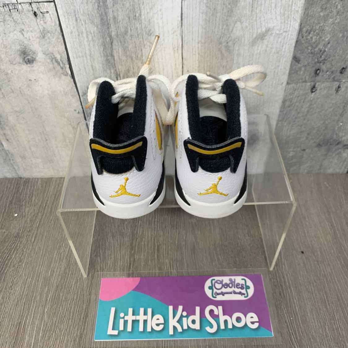 Size 5 White/Yellow Sport Brand Sneakers