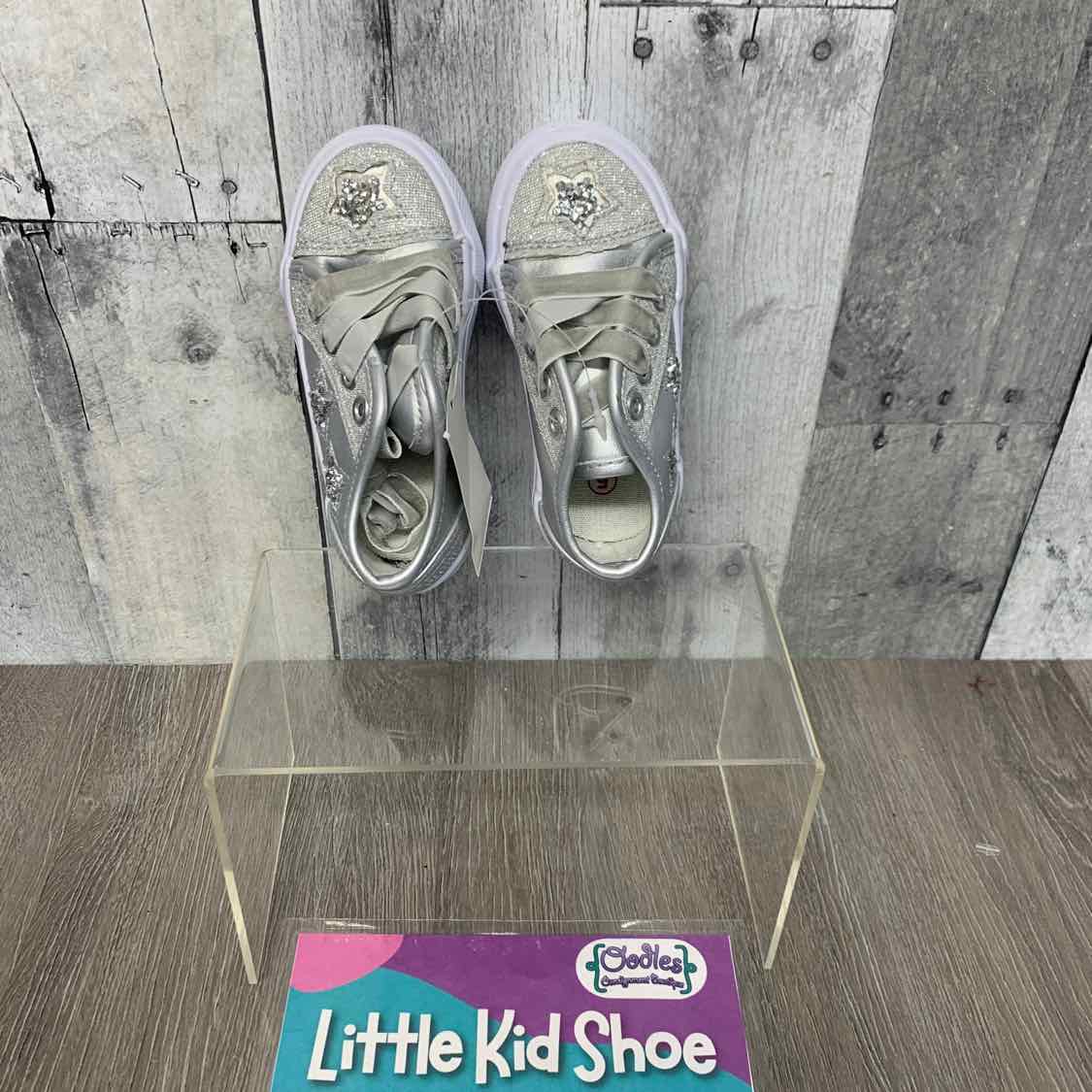 Size 5 Silver/White B Brand Sneakers