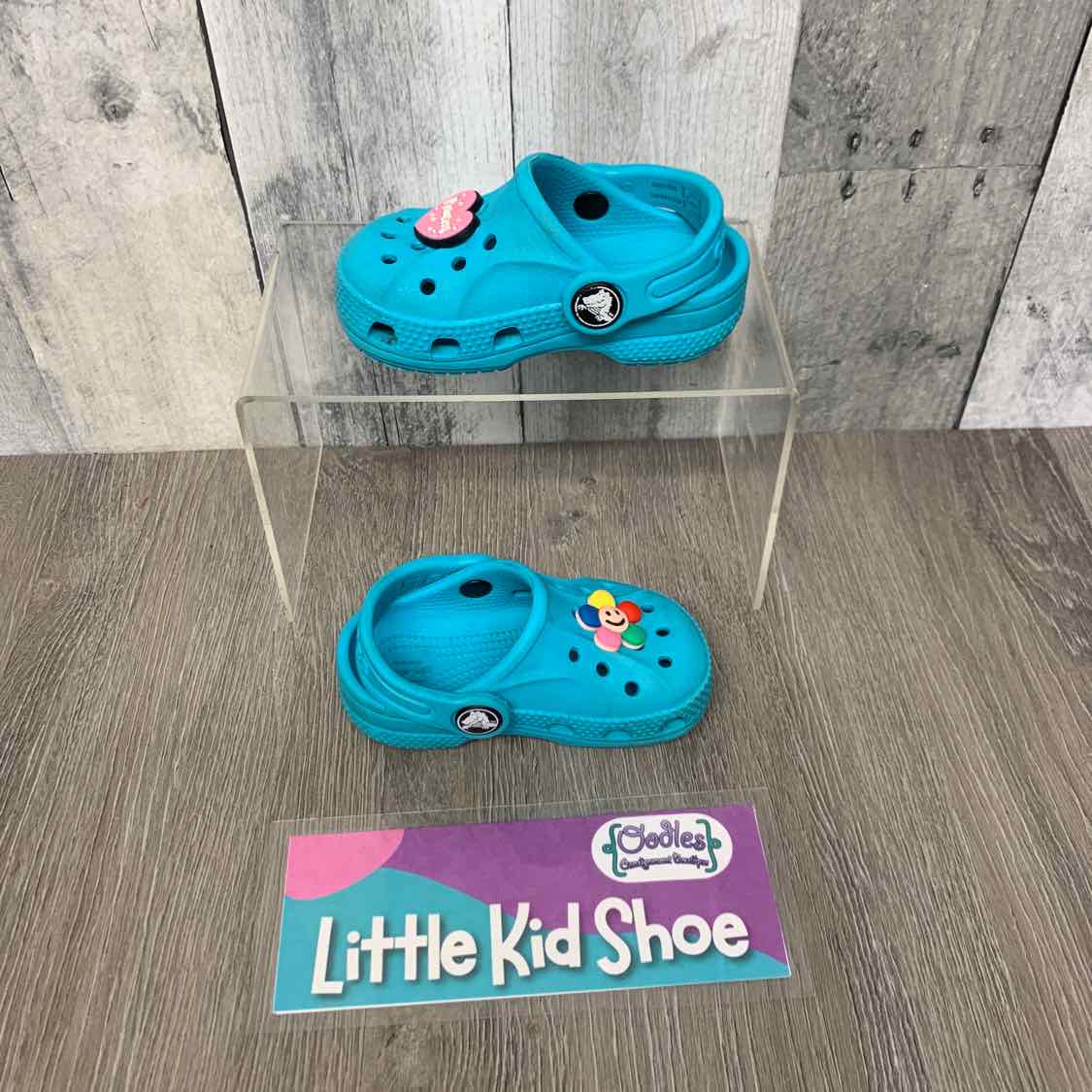 Size 4 Teal Crocs Water Shoes