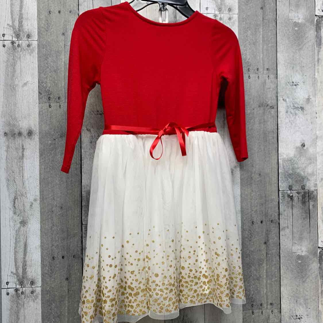 Size 8 Red/White Zunie LS Dress