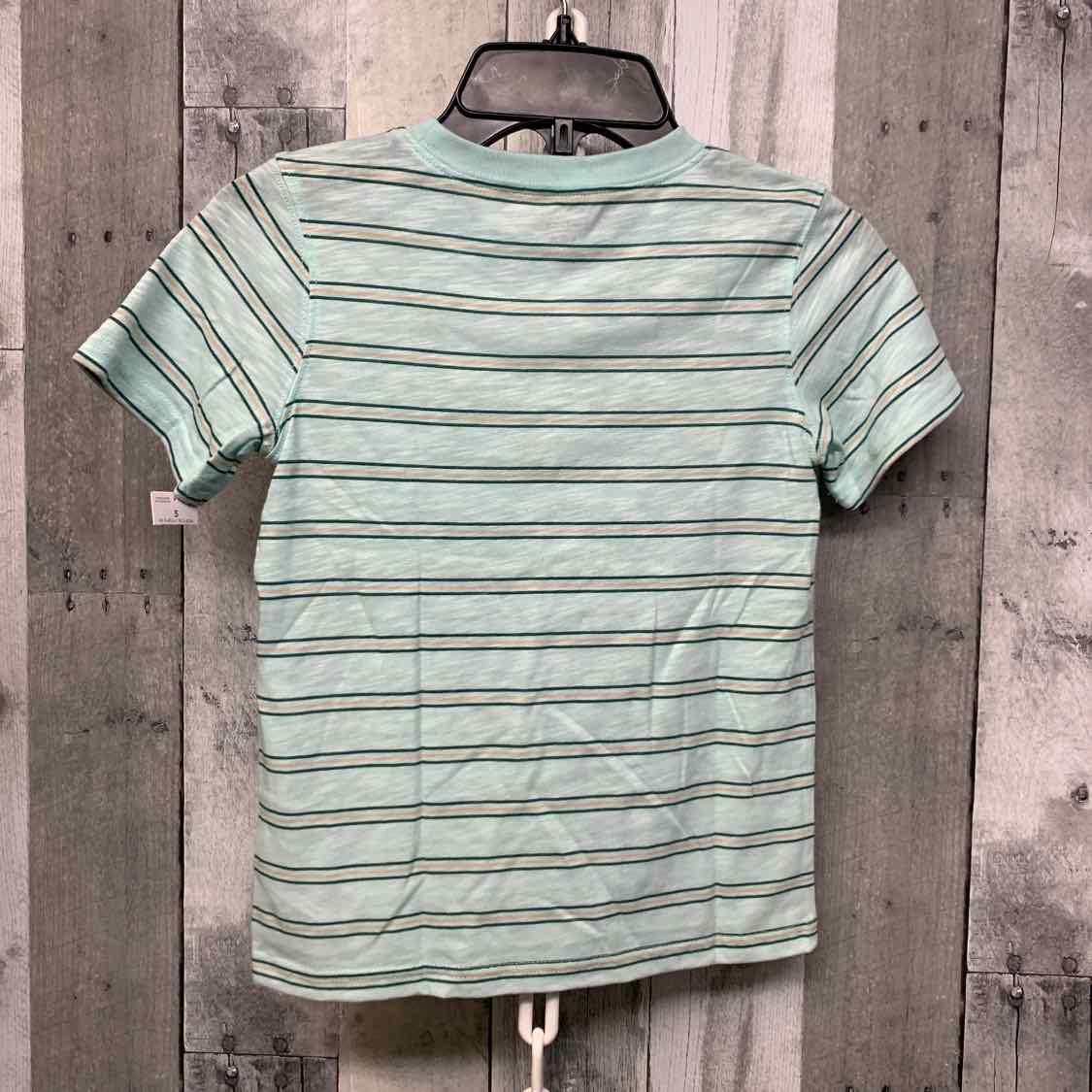 Size 5 Blue Striped Carter's T Shirt