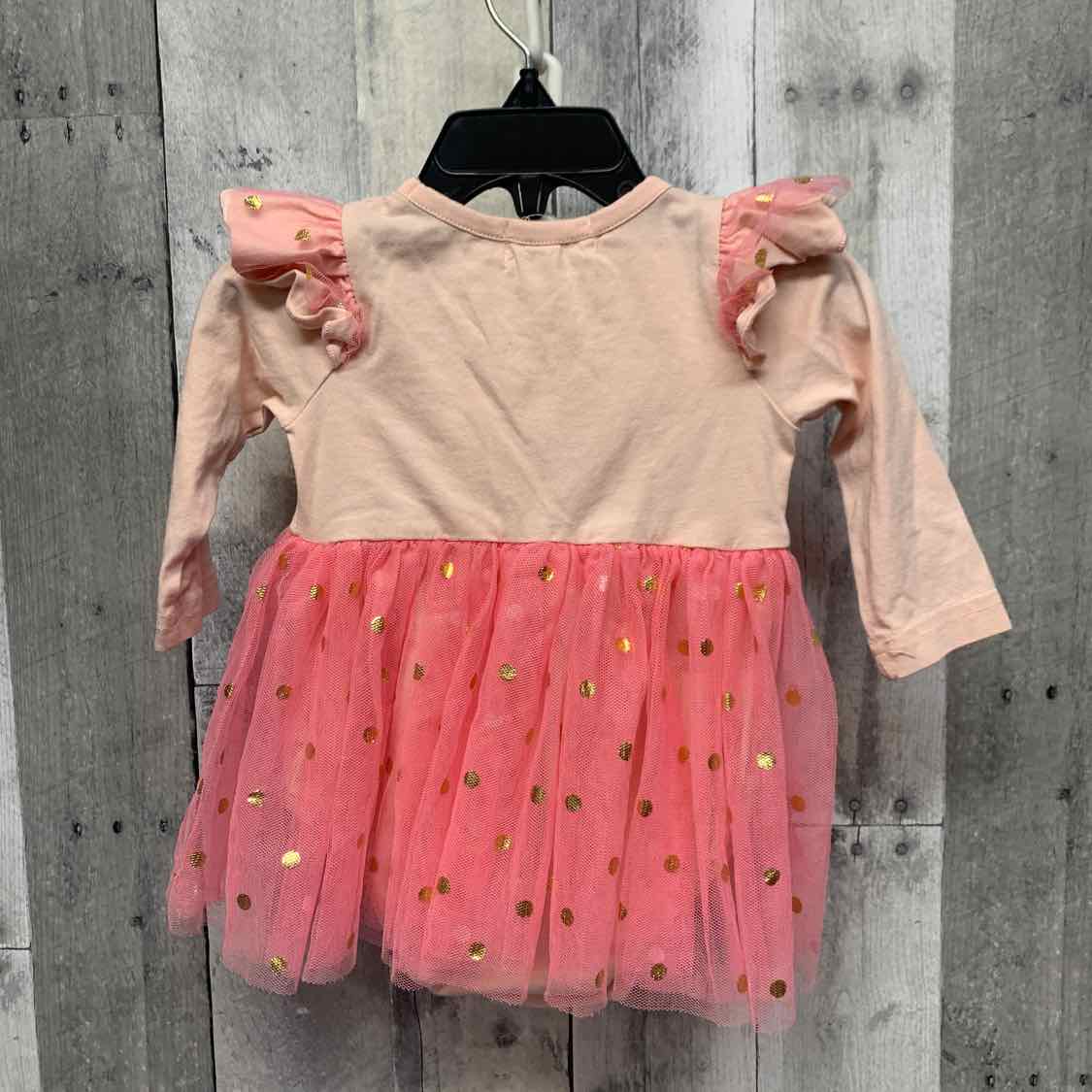 Size 6-12 Months Pink/Gold Boutique Brand Romper