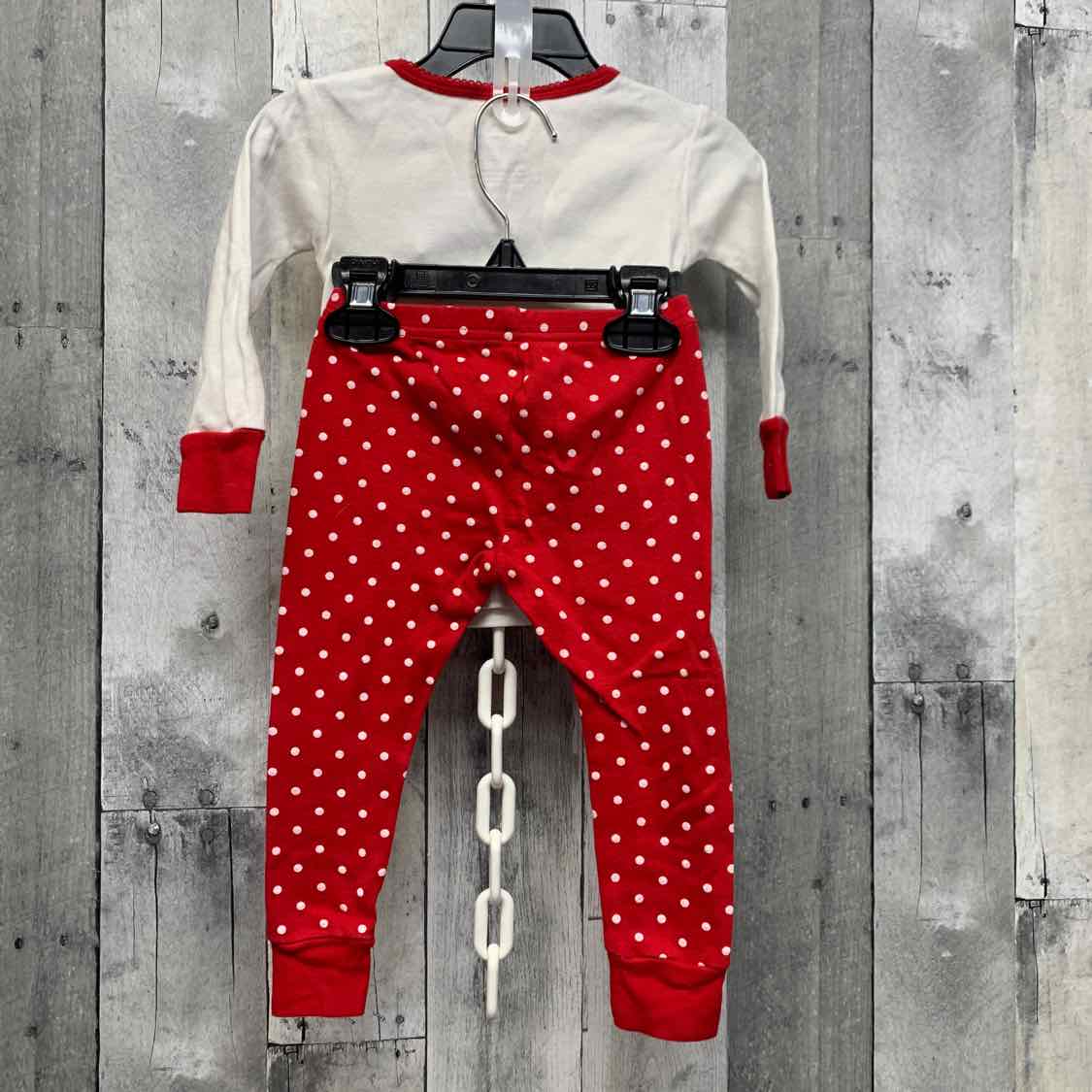 Size 18 Months Red/White Carter's 2pc PJs