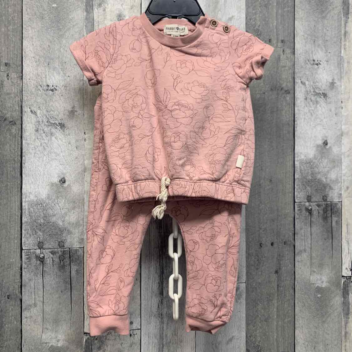 Size 12 Months Pink Print B Brand Shirt/Pants